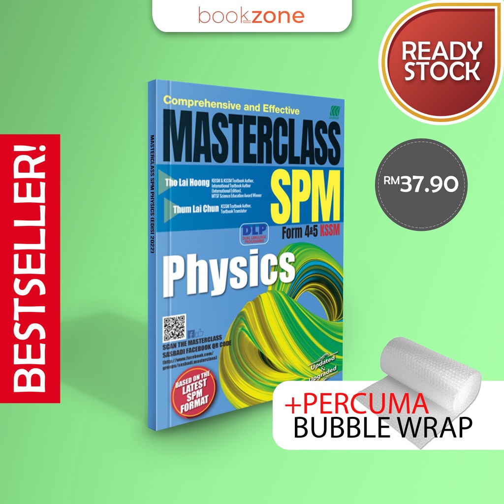 [ 100 Original Sasbadi ] Masterclass Spm Physics Tingkatan 4 And 5 Edisi 2022 Tho Lai Hoong Buku