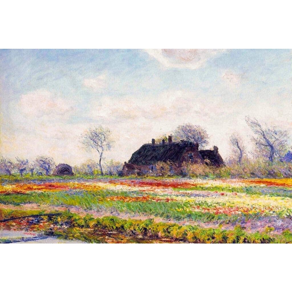 Claude Monet Tulip Fields At Sassenheim Near Leiden Impressionist Art Posters Claude Monet