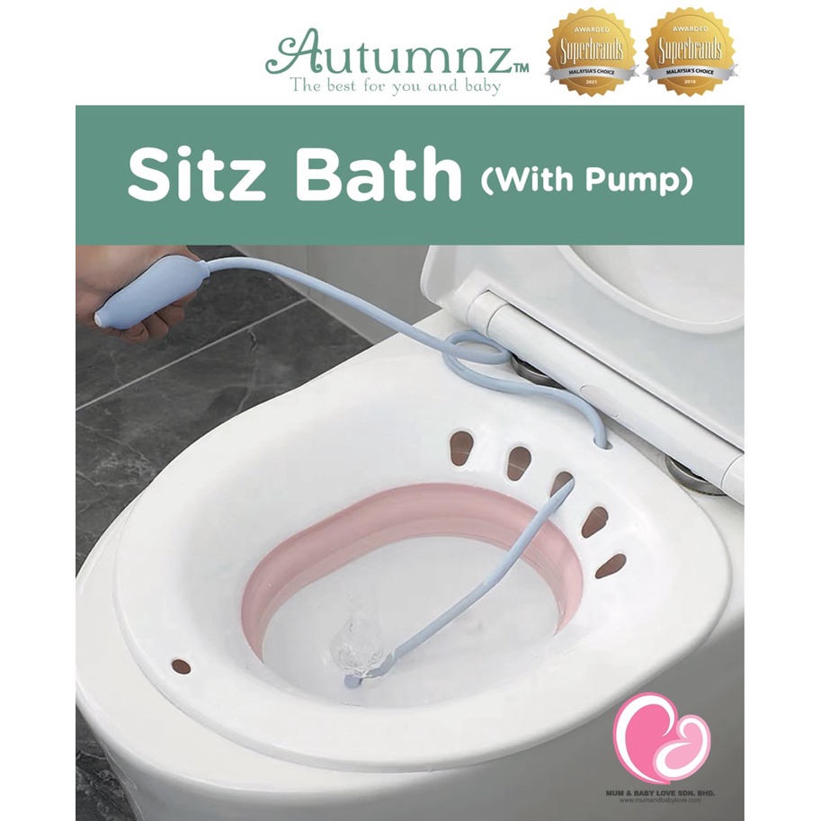 Autumnz Foldable Sitz Bath With Pump (Fits for most toilet bowl