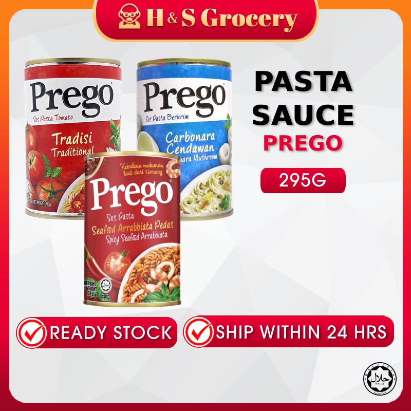 Prego Pasta Sauce / Sos Pasta Traditional Tomato Carbonara Mushroom