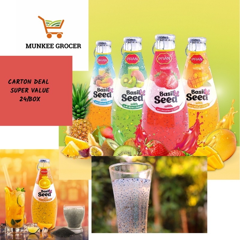 Pran Basil Seed Drink / Minuman Biji Selasih Pran Shopee Malaysia