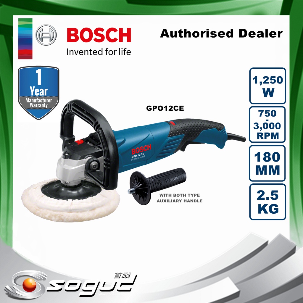 BOSCH GPO12CE 7" 180MM 1250W POLISHER CAR MACHINE SANDER BUFFER WAXING