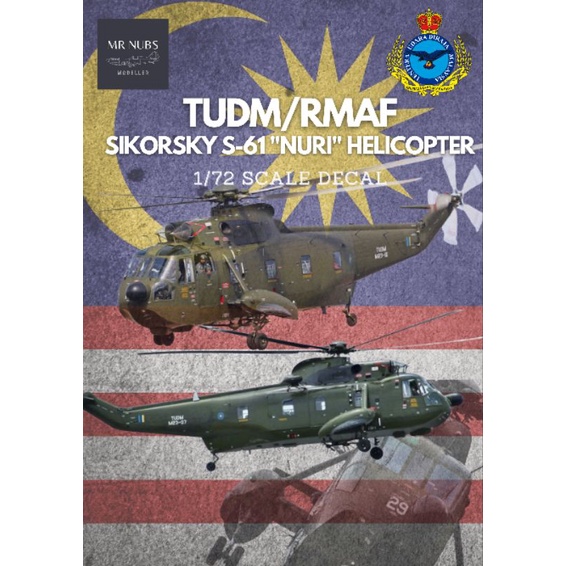1:72 Scale TUDM/RMAF S-61-4 Nuri Helicopter Decal | Shopee Malaysia