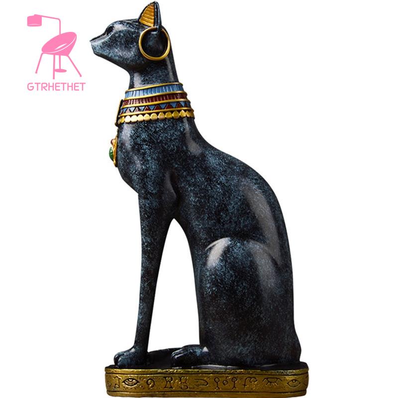 Egyptian Cat Resin Craft Vintage Home Decor Modern Goddess God Pharaoh Figurine Statue for Table Ornaments Gift