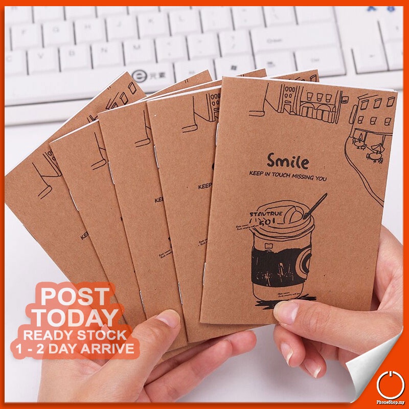 Retro Design Diary Notebook Mini Pocket Notepad Memo Pad Journals Stationery Kids Gifts Buku Nota Comel 迷你笔记本