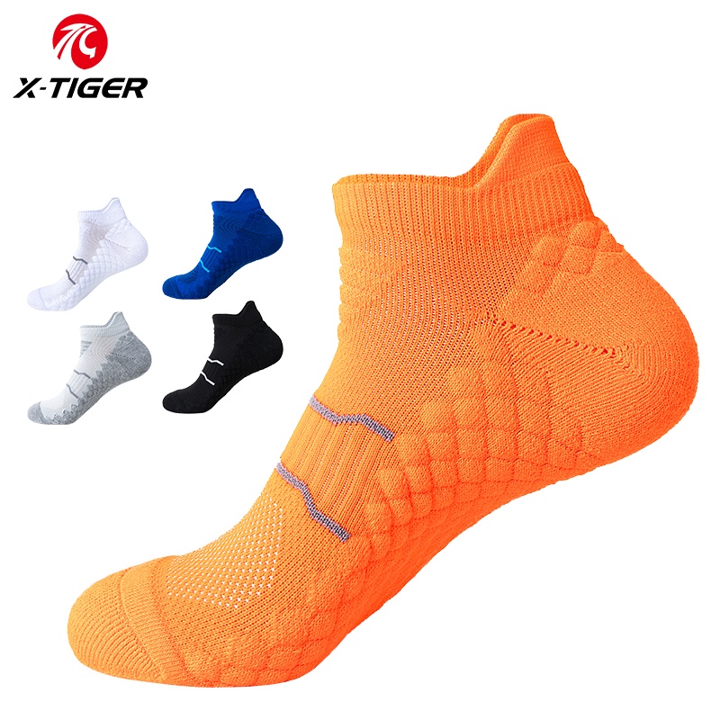 X-TIGER Men Ankle Socks Breathable Cotton Sports Socks Mesh Casual Athletic Summer Thin Cut Short Sokken