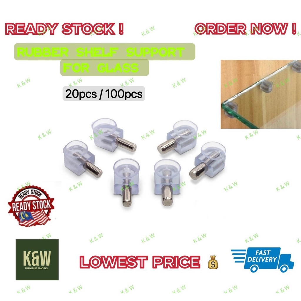 Rubber Suction Glass Shelf Stud Support for glass Stud Pin Peg