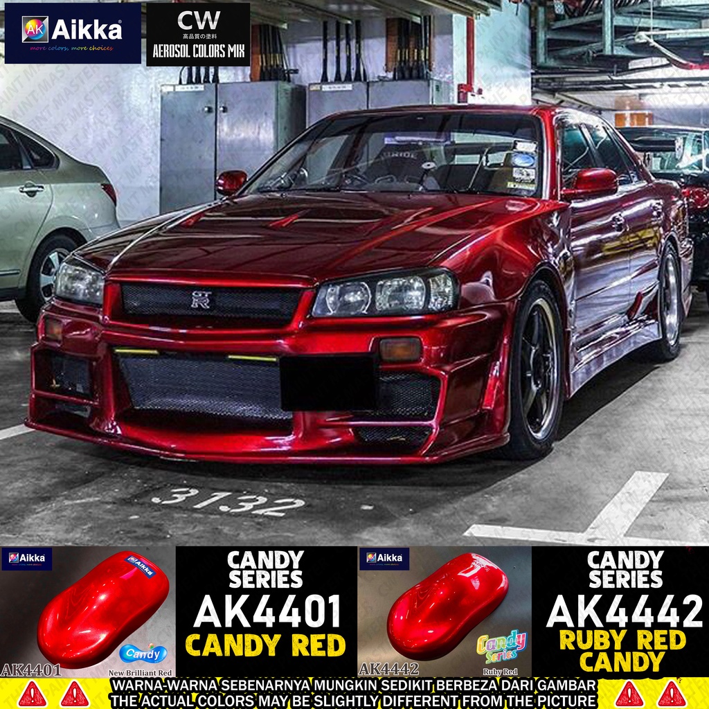 [ Candy Red ] Aikka AK4405 / AK4442 Candy Series Merah Candy Brilliant