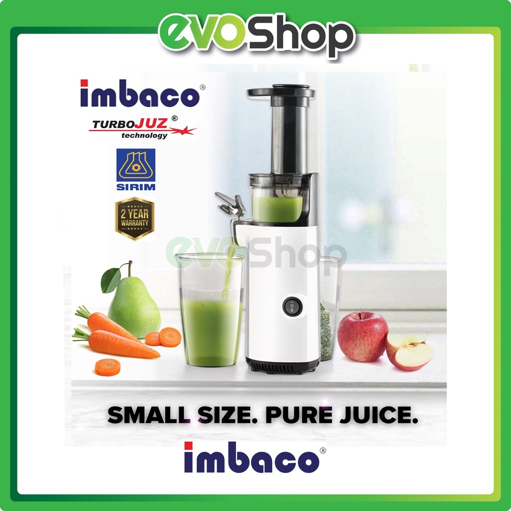 [CLEAR STOCK] IMBACO Mini Slow Juicer JZ01 - WHITE (0.6L/130W) Extraction Fruit Juice Mesin Jus Buah