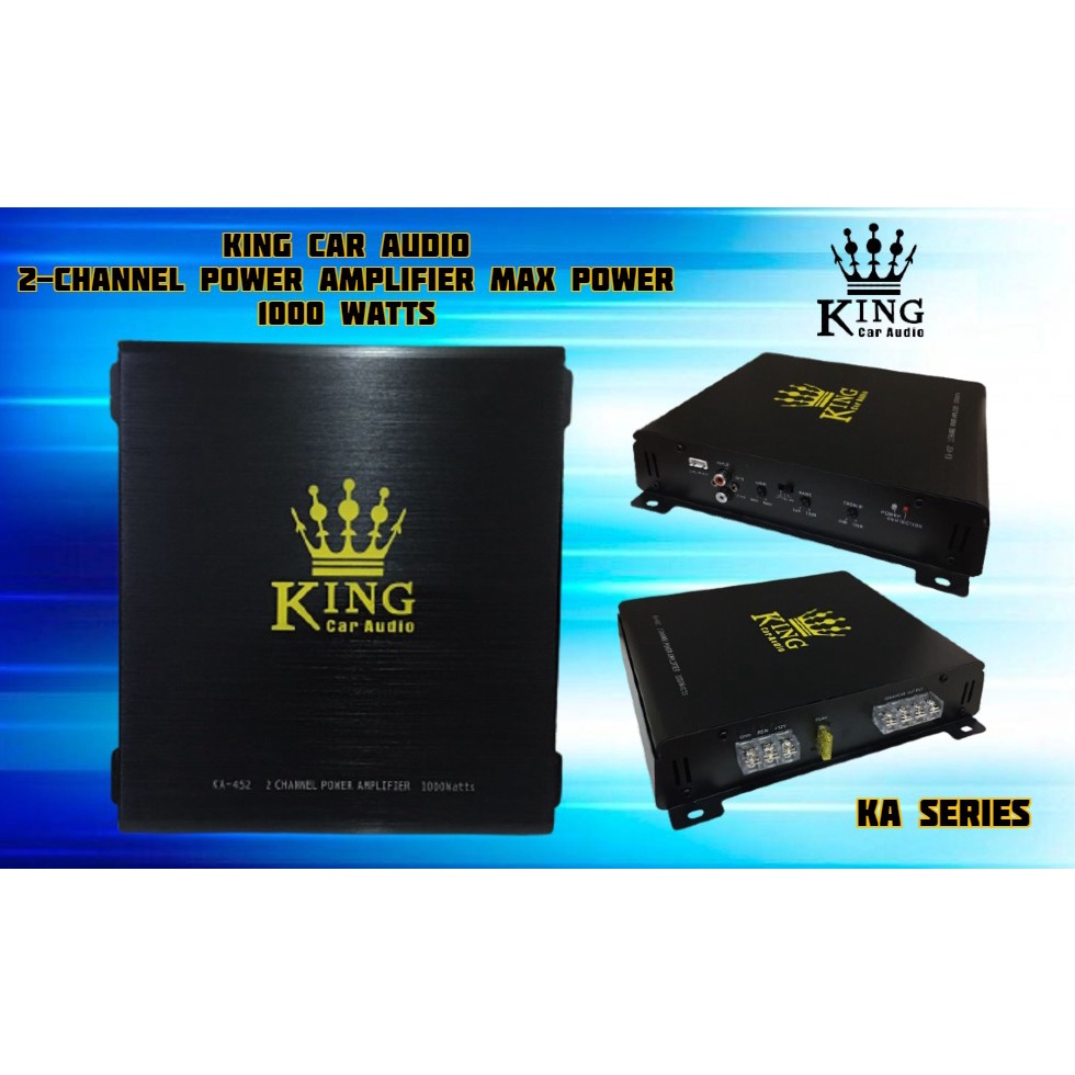 KING Car Audio 2Channel Mosfet High Power Amplifier MAX POWER 1000