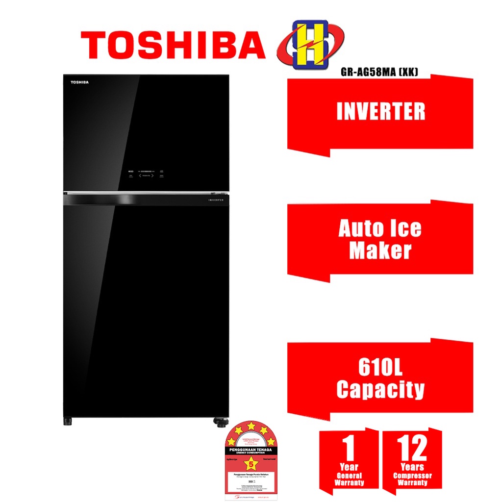 PROMO SPESIAL SHOPEE !Toshiba Refrigerator (610L) Auto Ice Maker