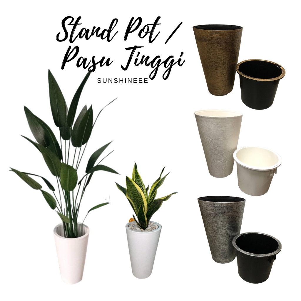 Pasu Pokok Viral | Pasu Bunga Hiasan | Pasu Plastik Tinggi | PVC Vase