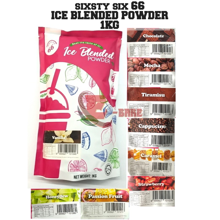 SIXTY SIX 66 ICE BLENDED POWDER 1KG SERBUK AIR BALANG AIS BLEND 1KG