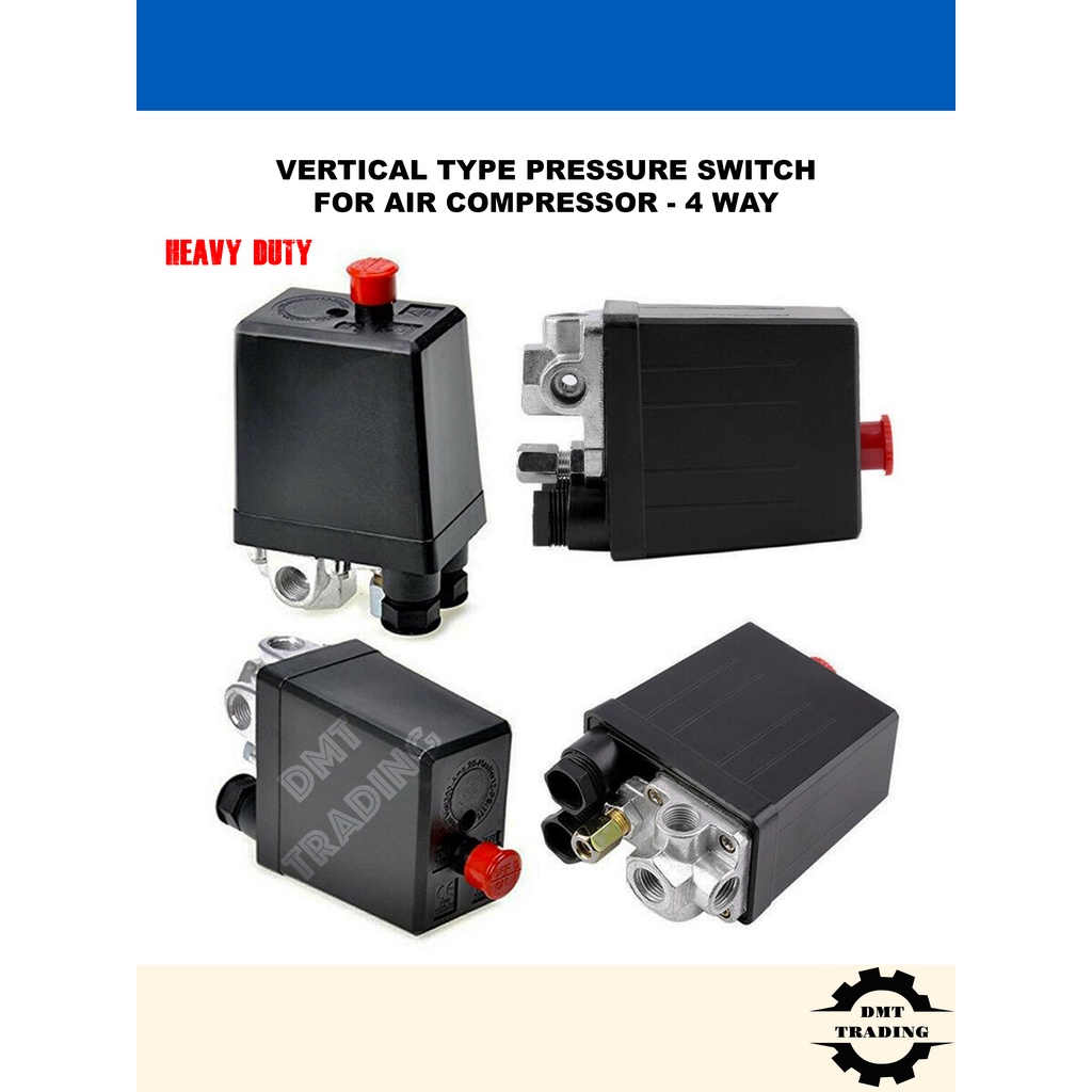 Vertical Type Pressure Switch for Air Compressor 4 Way (Top OnOff