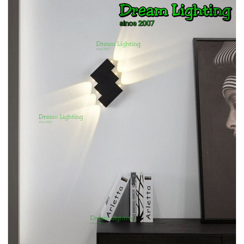 INS recommended▽Pencahayaan Impian / Lampu Dinding Atas Bawah Kalis Air Luaran / 4W 6W 8W 12W LED Hiasan Lampu Hiasan Di