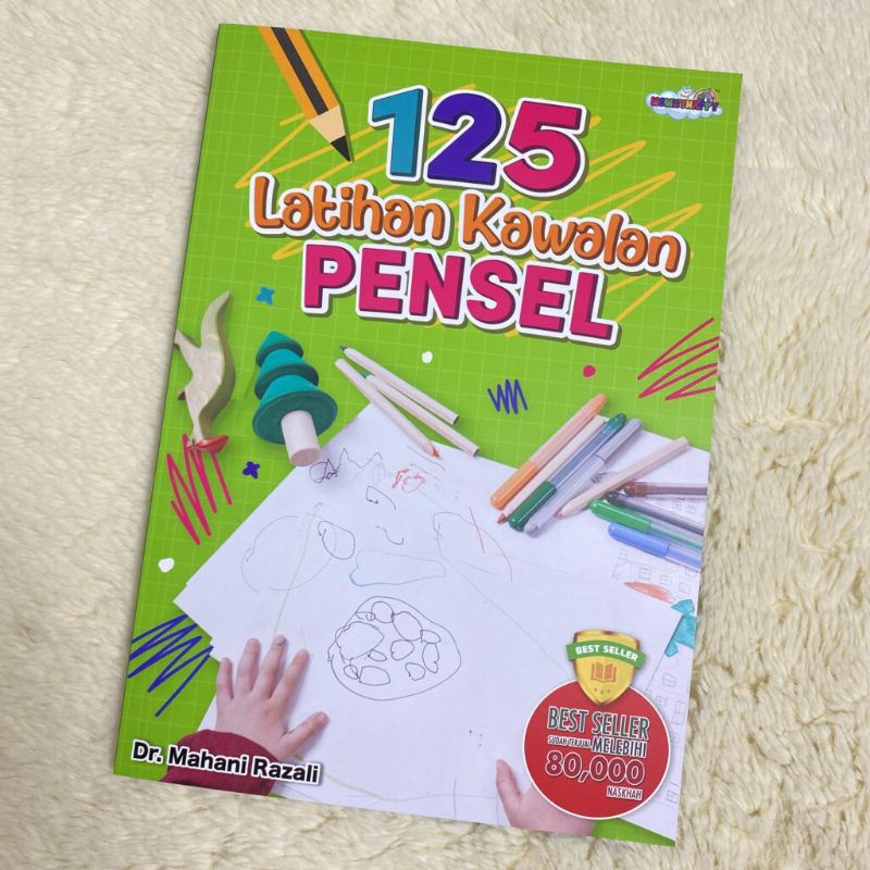 125 Latihan Kawalan Pensil / Buku Latihan Menulis Kanak-kanak ...