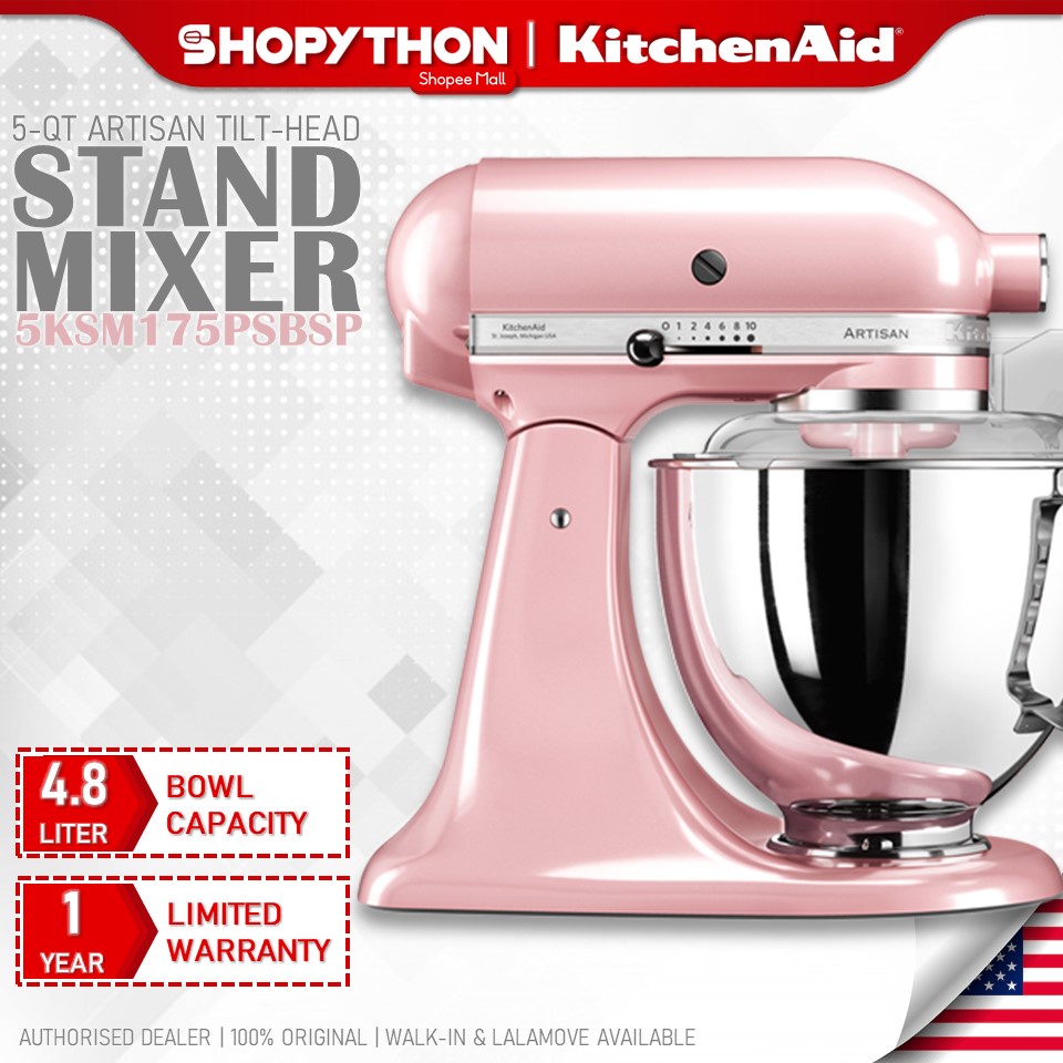 KITCHENAID 5Quart Artisan TiltHead Stand Mixer 5KSM175PSBSP Silk