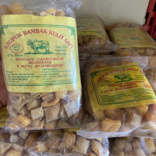 Kerupuk Rambak Jangek Kulit Sapi Enak Renyah 250gram Pack Shopee Malaysia