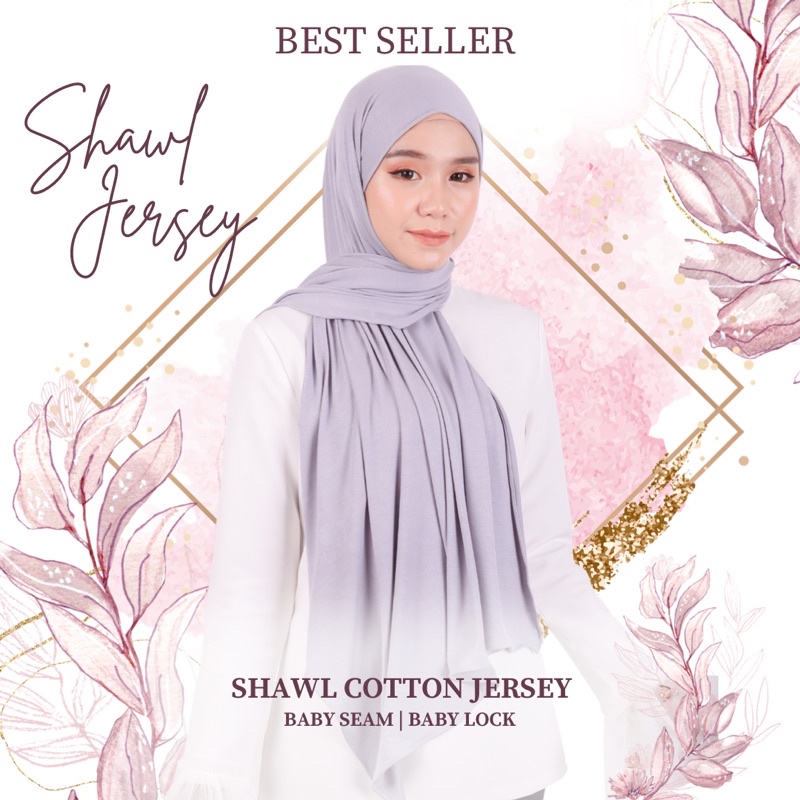 Shawl cotton jersey Best (BELi4 Free1) Ironless | Tak Perlu Gosok | Shawl Malas