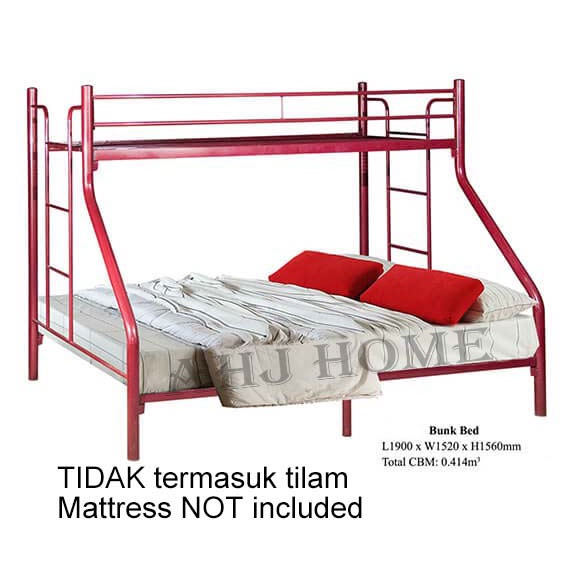 Free Shipping Bunk Bed Double Decker Katil Besi 2 Tingkat Metal Bed Katil Bunk Bunk Bed