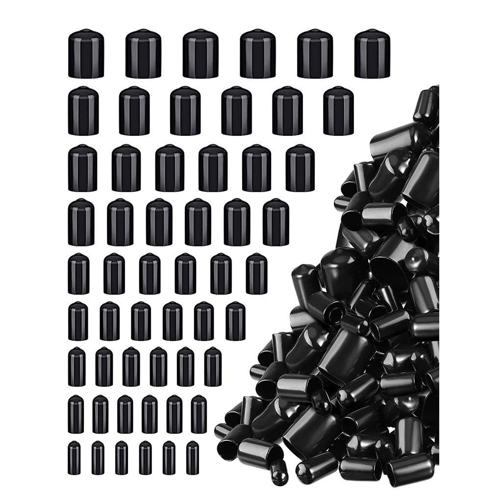 10/50pcs Rubber end caps Rubber Cap Screw End Cap Cover Plastic Tube