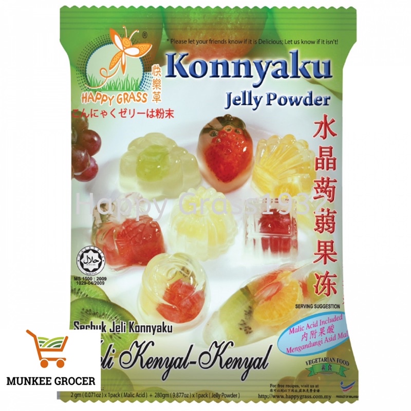 KONNYAKU Jelly Powder 300g (HAPPY GRASS ) Jeli kenyal kenyal Shopee
