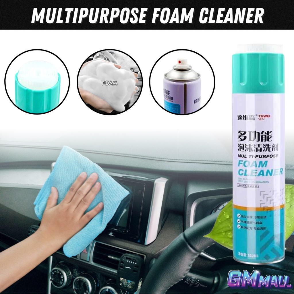 MULTI PURPOSE FOAM CLEANER 650ML Car Wash Tyre Shine Dashboard Polish