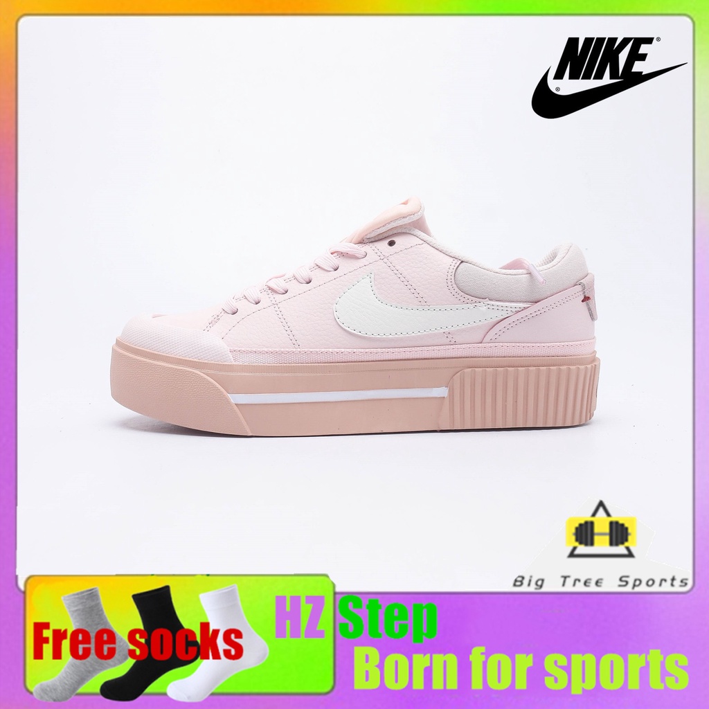 NK Court Legacy Sneakers Thick soled High rise Board Shoes Fashion Men's and Women's Small White Shoes