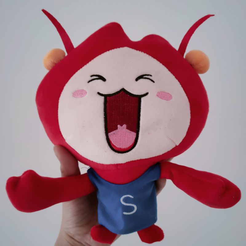 Shopee Cotton Shrimp - Cute Shopee Mascot Teddy Bear size 20cm ...