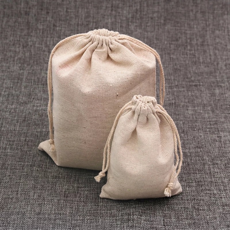 Beg Uncang Drawstring Bag Storage Bag Linen Bag Gift Bag Doorgift Bag Wedding Bag Cotton Bag Burlap Clothes Storage