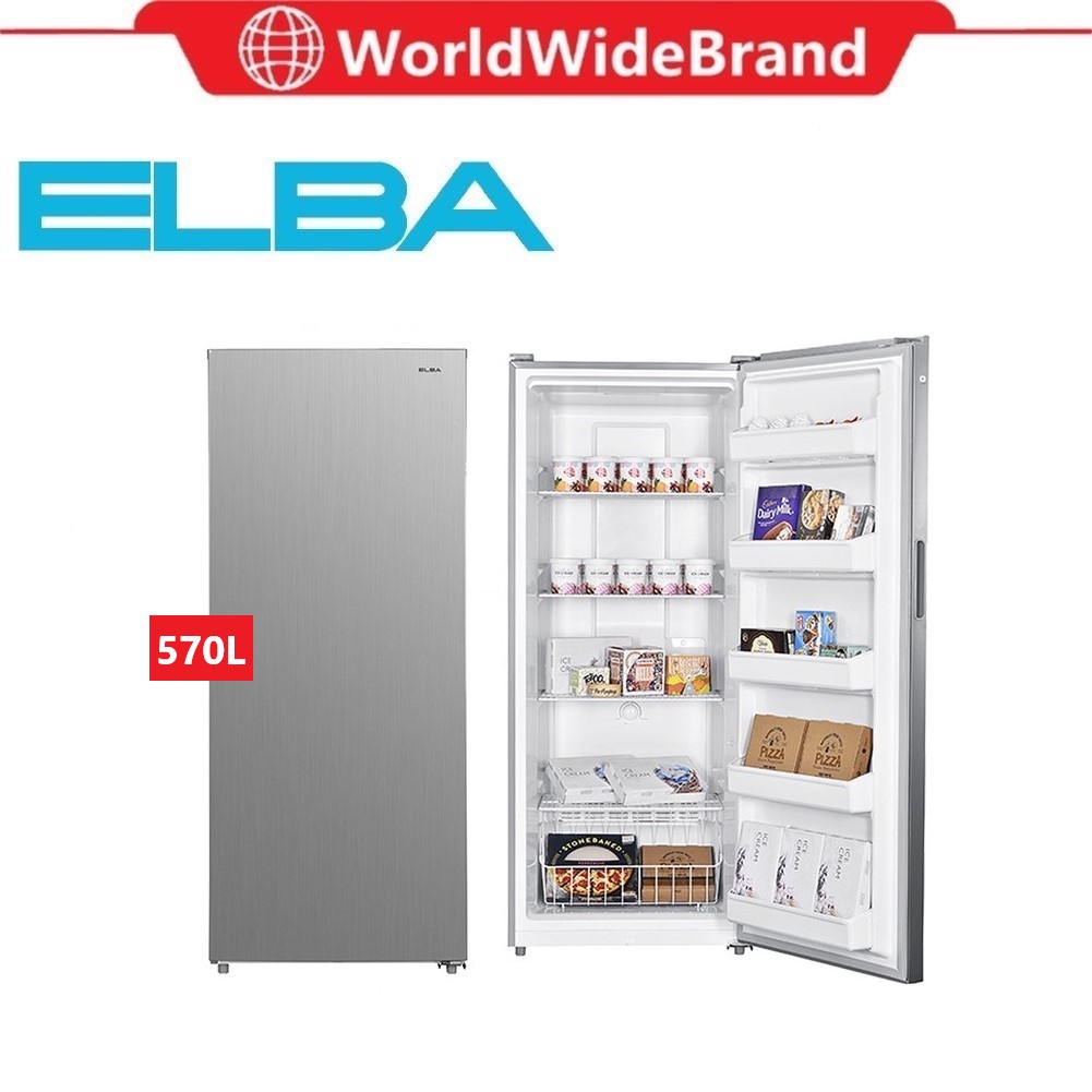 Elba 570L Frost Free Upright Freezer EUFK5744FF(SV) With Large Size