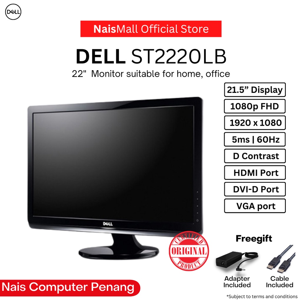 DELL ST2220LB 22" FHD Monitor Shopee Malaysia