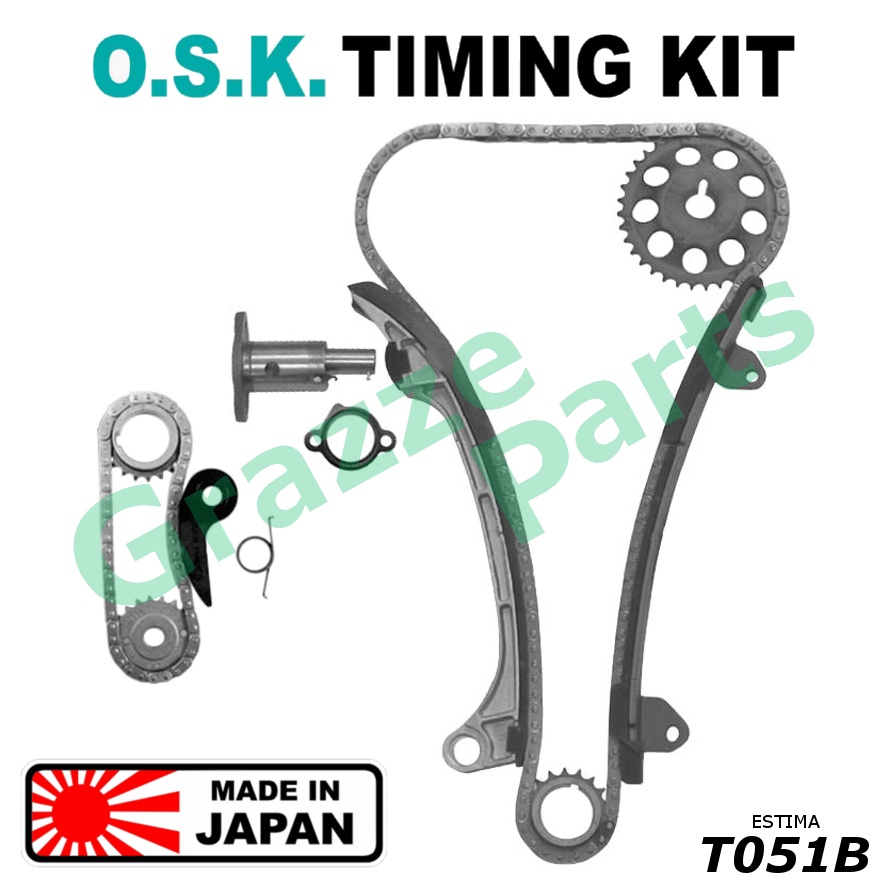 100 Made In Japan O.S.K. Timing Chain Kit Set Toyota Estima ACR30 ACR50 Previa 1AZFE 2AZFE