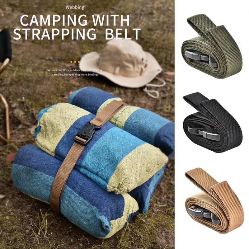 Stock Hiking Travel Cargo Storage Belt Luggage Buckle Tied Tighten Outdoor Camping Tour Strap