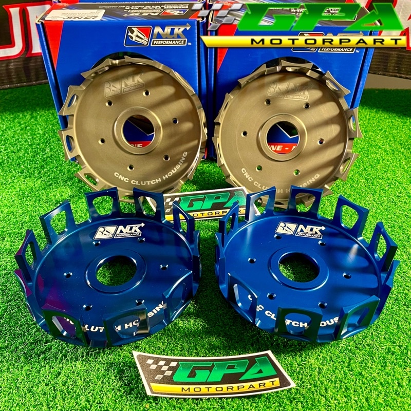 NLK PERFORMANCE CNC CLUTCH HOUSING LIGHTING Y15 Y16 R15 BLUE TITANIUM