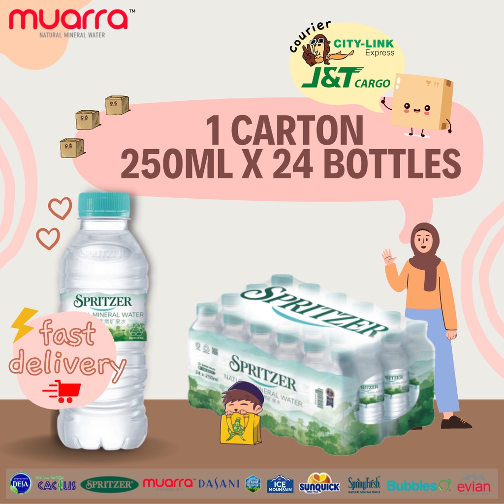 Spritzer Mineral Water 1 Carton 24 X 250ml With Fast Courier Service To All States In West 2950