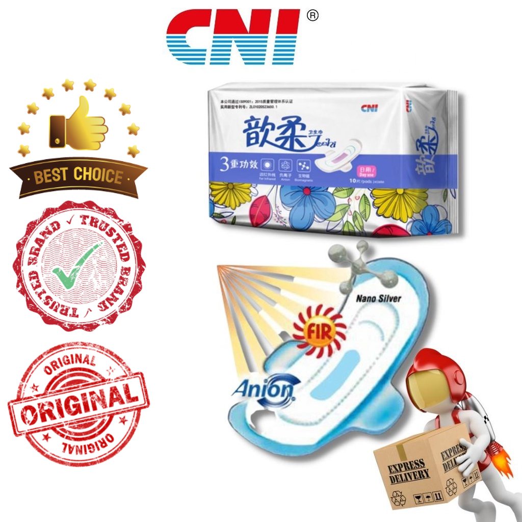 CNI Joshi Sanitary Pad (10 pcs) Far InfraRed Tech, Reduce Menstrual