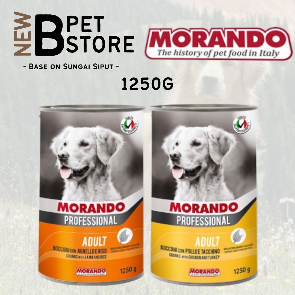 Morando Professional Chunks Dog Canned Wet Food 1250g FREE BUBBLE