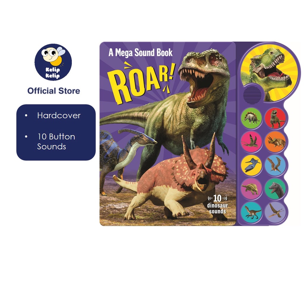 Dinosaurs Roar Sound Book For Kids with 10 Buttons Exciting Sounds ...