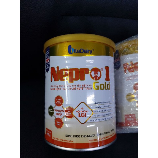 (Local Readystock) Nepro 1 Gold Powder Milk 400gm Kidney Disease (Non