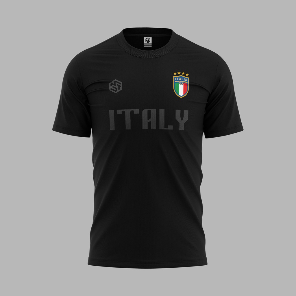 [READY STOCK] Italy World Cup 2022 Jersi Blackout Jersey Roundneck