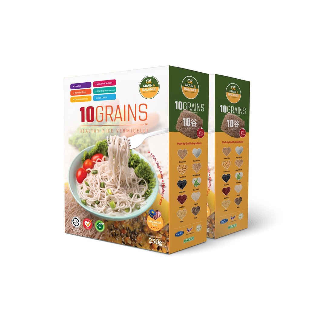 (New Packaging) 10 Grains Healthy Rice Vermicelli x 2 Boxes Shopee