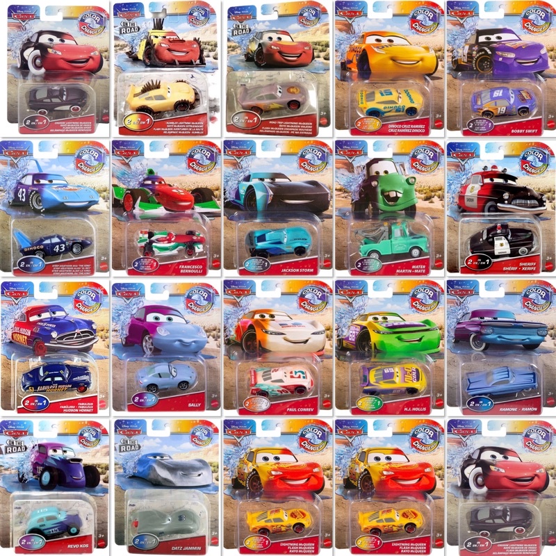 Disney Pixar Cars Mattel Color Changers Lightning McQueen, Jackson ...