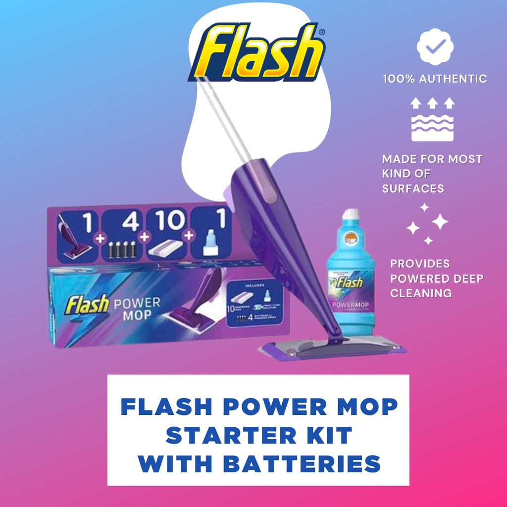 Flash Power Mop Cleaner Starter Kit All in One Mop System Shopee