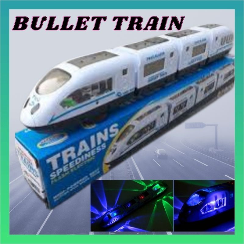 Mainan Kanak Kereta Api Bullet Train Dengan Lampu & Lagu Bullet Train With Cool Flash Light & Music