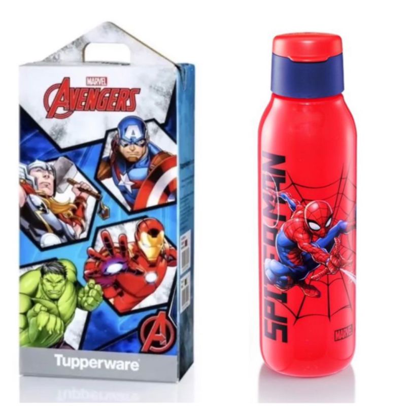 Tupperware Marvel Spider-Man Eco Bottle 750ml with box - 1pc | Shopee ...