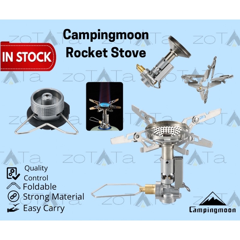 Campingmoon XD2F Comer Single Stove Outdoor Adapter Convert Butane Gas Fuel Canister to Lindal