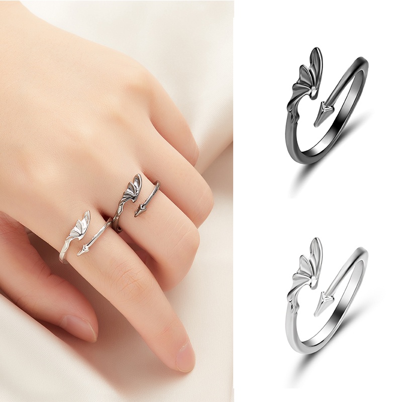 2Pcs Angel Demon Couple Ring Fashion Lover Friendship Finger Gift Accessories