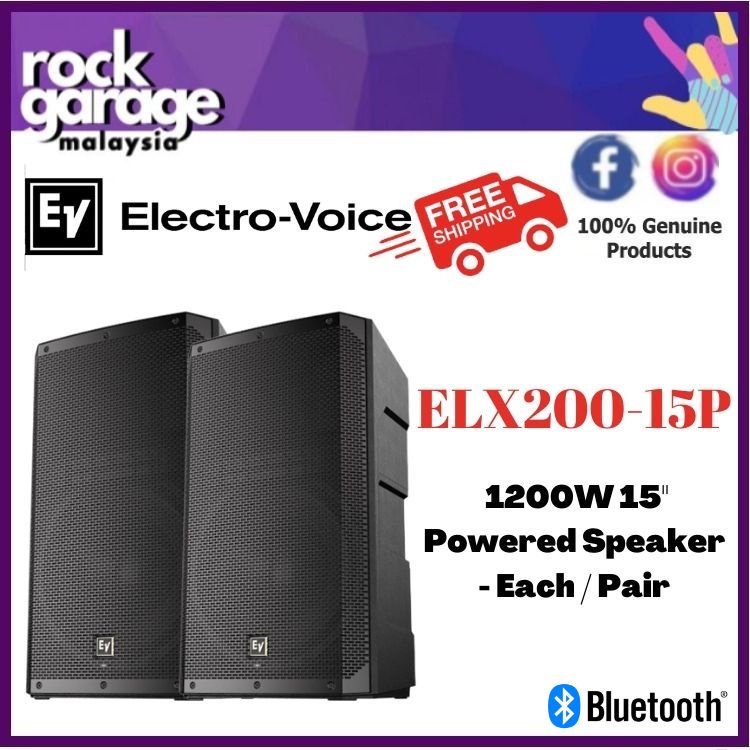 EV Electro-Voice ELX200-15P 1200W 15" Powered Speaker - Each / Pair ( ELX200 15P / ELX20015P )