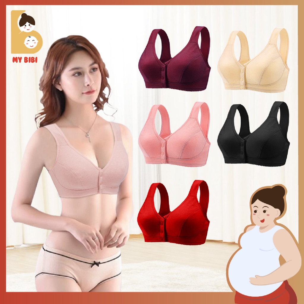 Women Wireless Nursing Bra Maternity Breastfeeding Seamless Bra Front Buckle Elderly Bra Baju 